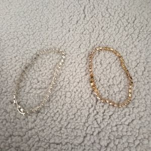 2 faux diamond bracelets